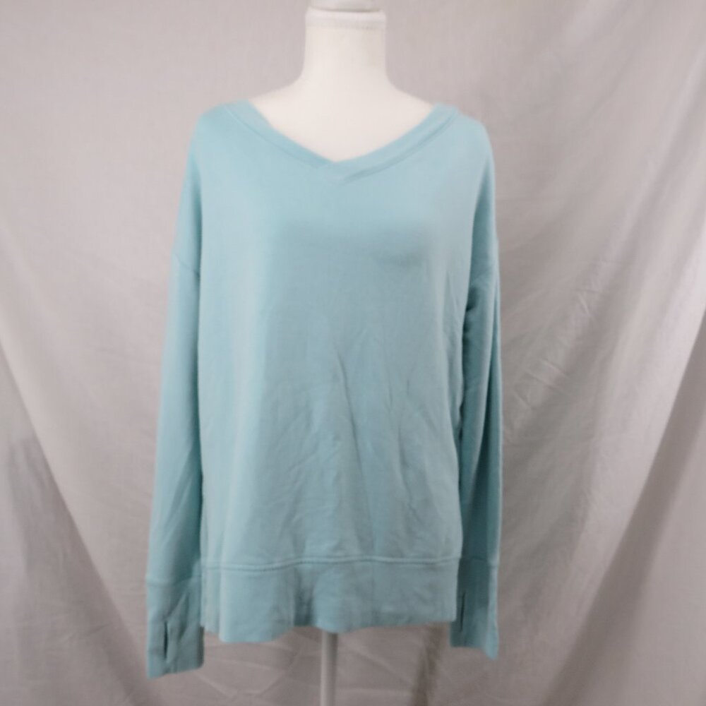 Athleta Seafoam V-Neck Pullover | XS | Y2K Athleisure Aesthetic ✨